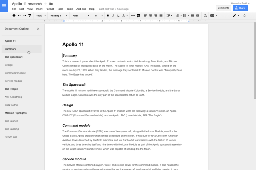 Google Docs Online Tools