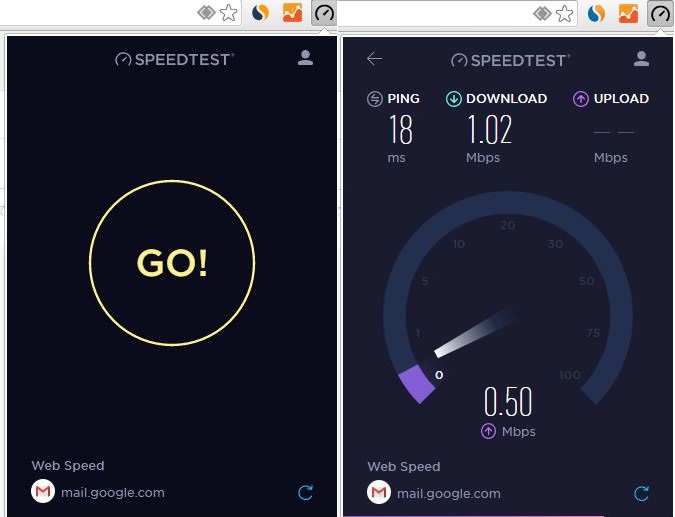 Speed test for Chrome - wifi speed test