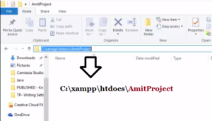 Xampp Server-Create project folder