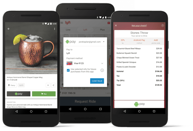 Android Pay mobile apps