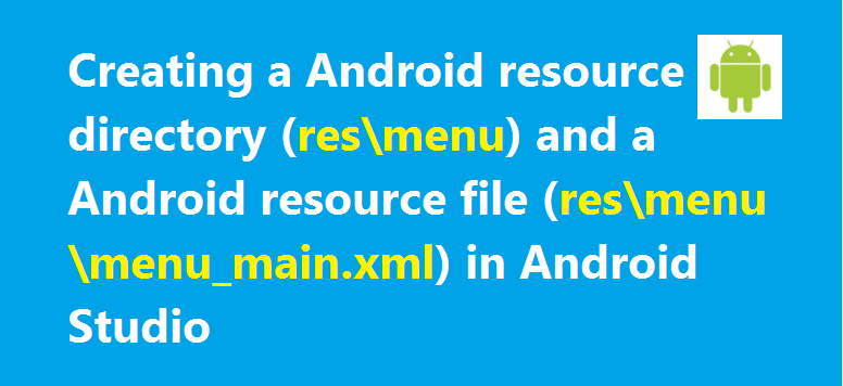 - menu resource directory